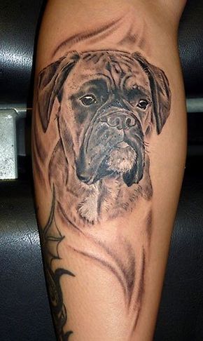 3D Boxer Tattoo on the forearm