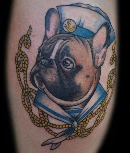 seafarer French Bulldog Tattoo