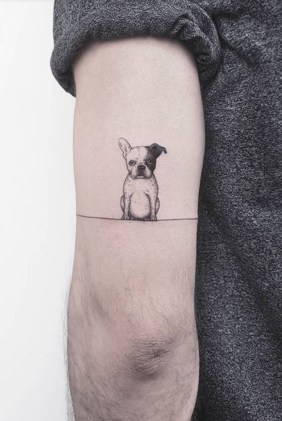 Realistic Bulldog Tattoo Idea