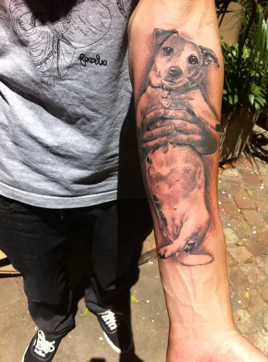 A gorgeous Jack Russell Terrier tattoo by gibb0o on Instagram  Dog  tattoos Tattoos Animal tattoos