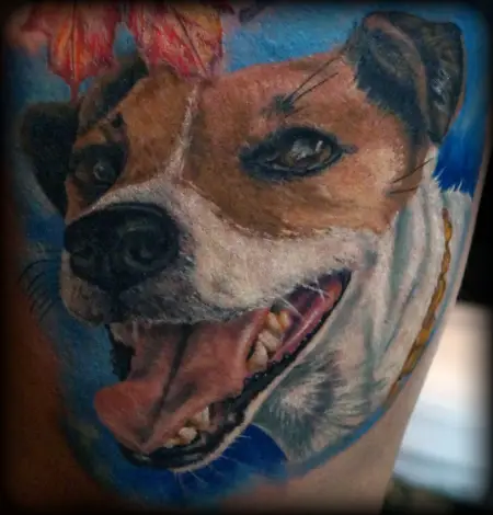 smiling Jack Russell Terrier Tattoo