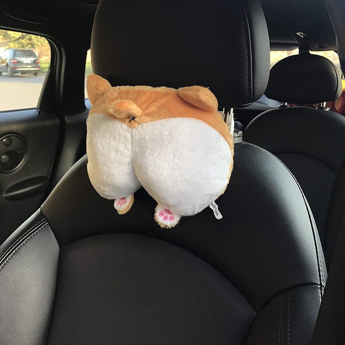 Corgi Butt Car Neck Pillow