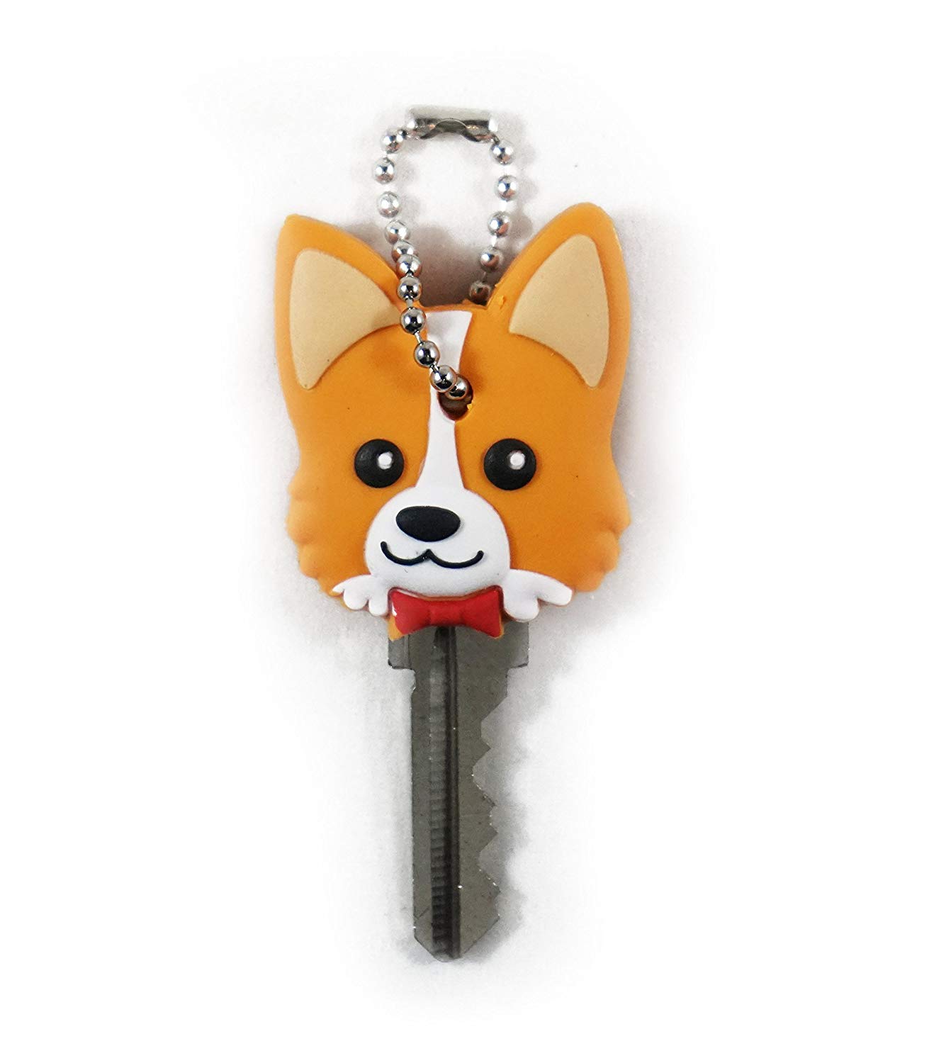 A Corgi Soft Rubber Key Holder in a white background