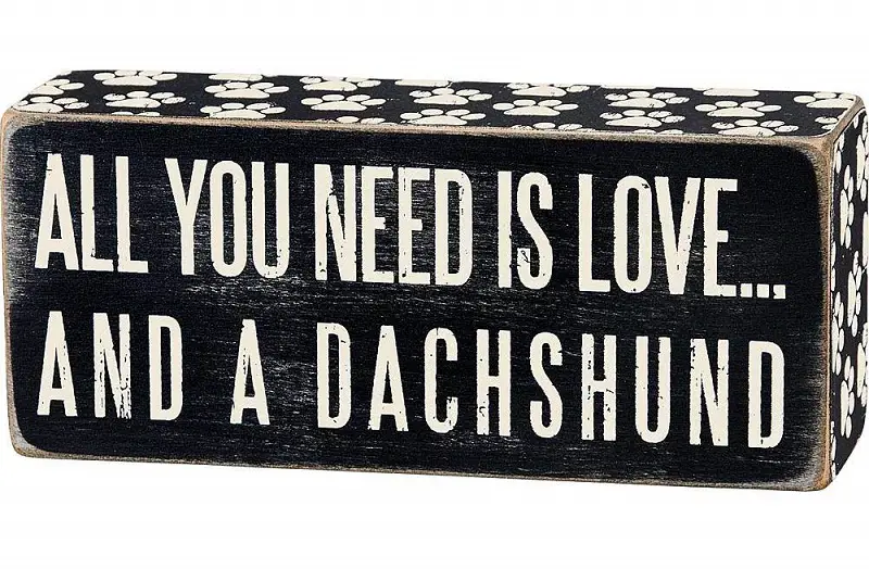 All You Need Is Love...And A Dachshund - wooden box 6