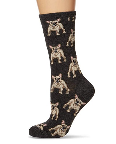 women's sock with French Bulldog patterns