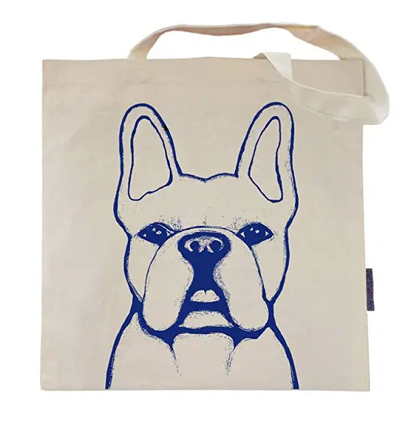 A Tote Bag with French Bulldog print