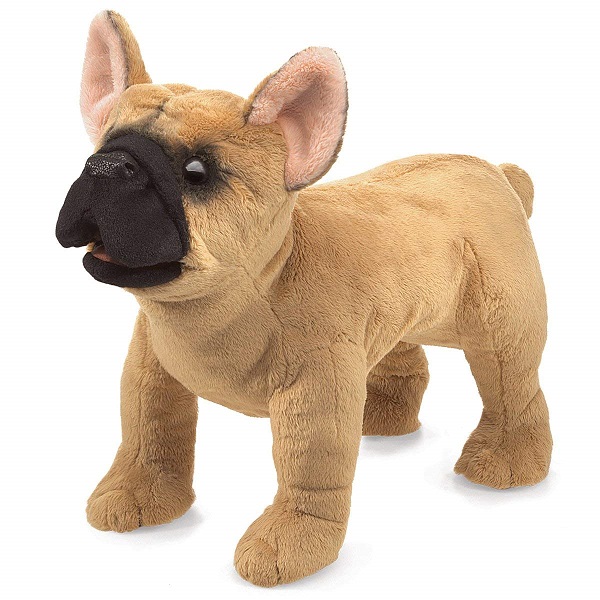A French Bulldog puppet plush