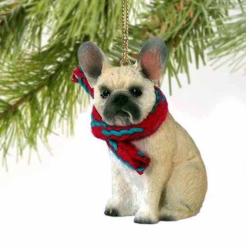 A French Bulldog christmas tree ornament