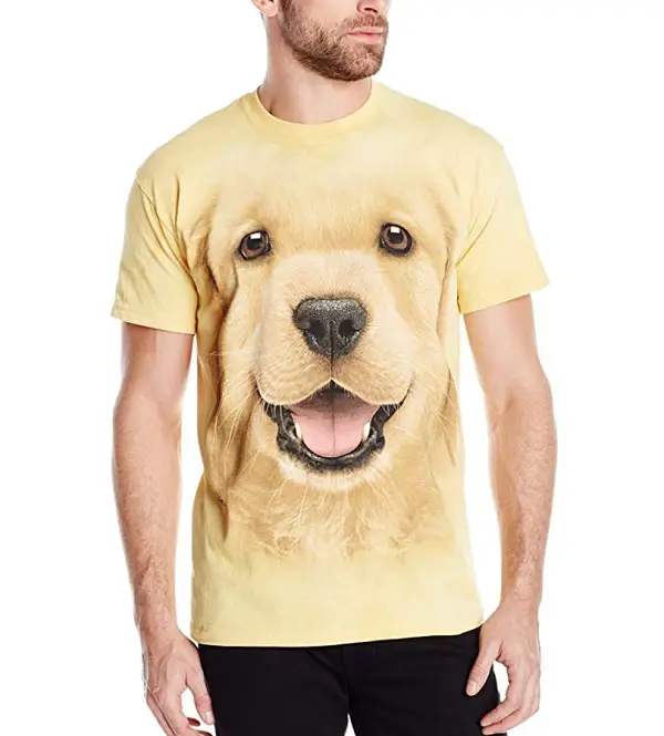 A T-Shirt with the face of a Golden Retriever