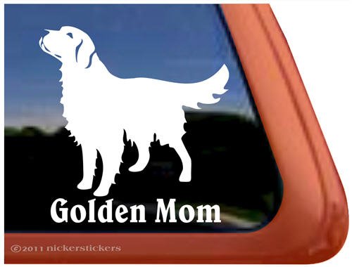 A Golden Retriever vinyl decal sticker for car window