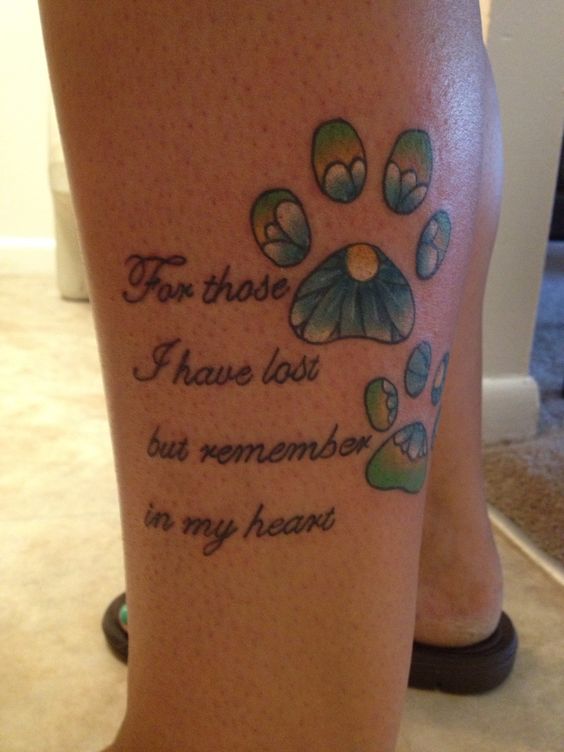 flower paw print and quote 