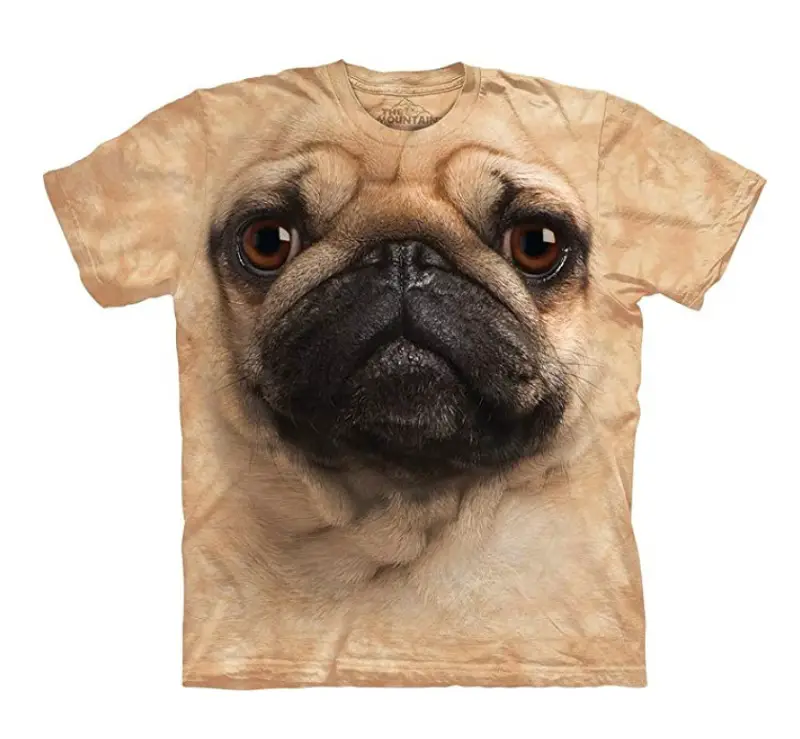 A T-Shirt with a large face of Pug