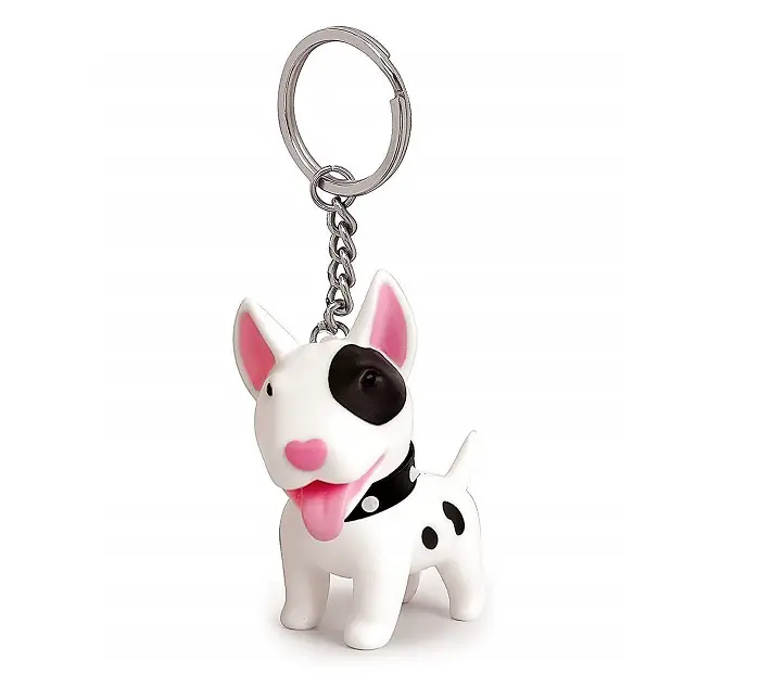 A Bull Terrier keychain