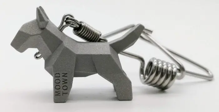 A Bull Terrier Stainless Steel Key Chain