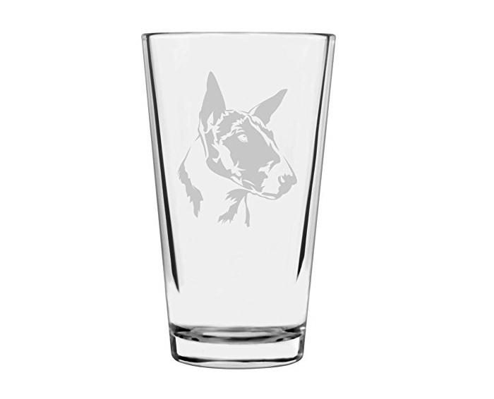 Bull Terrier Etched Glass