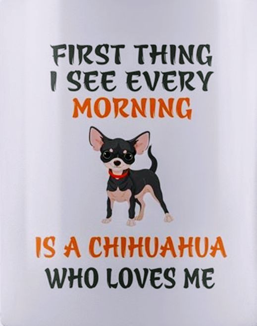 animated smiling Chihuahua with a quote 