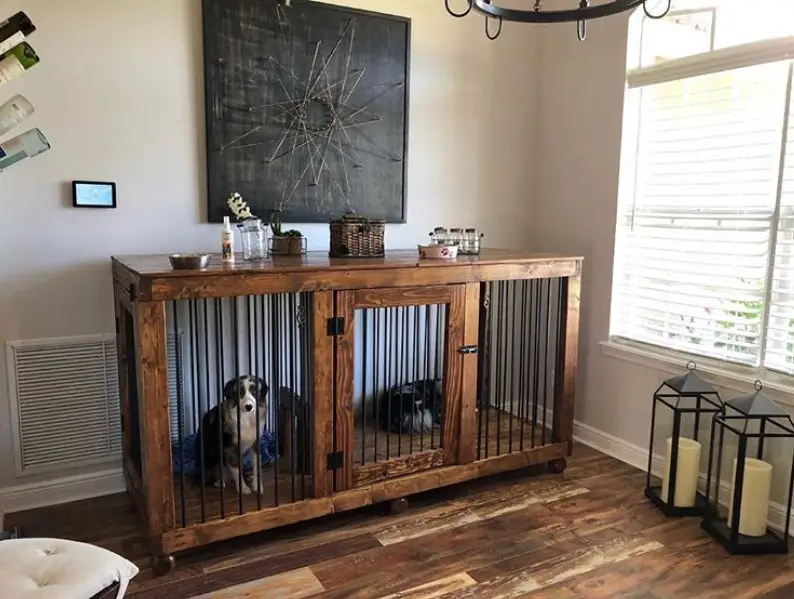 wooden dog furniture indoors