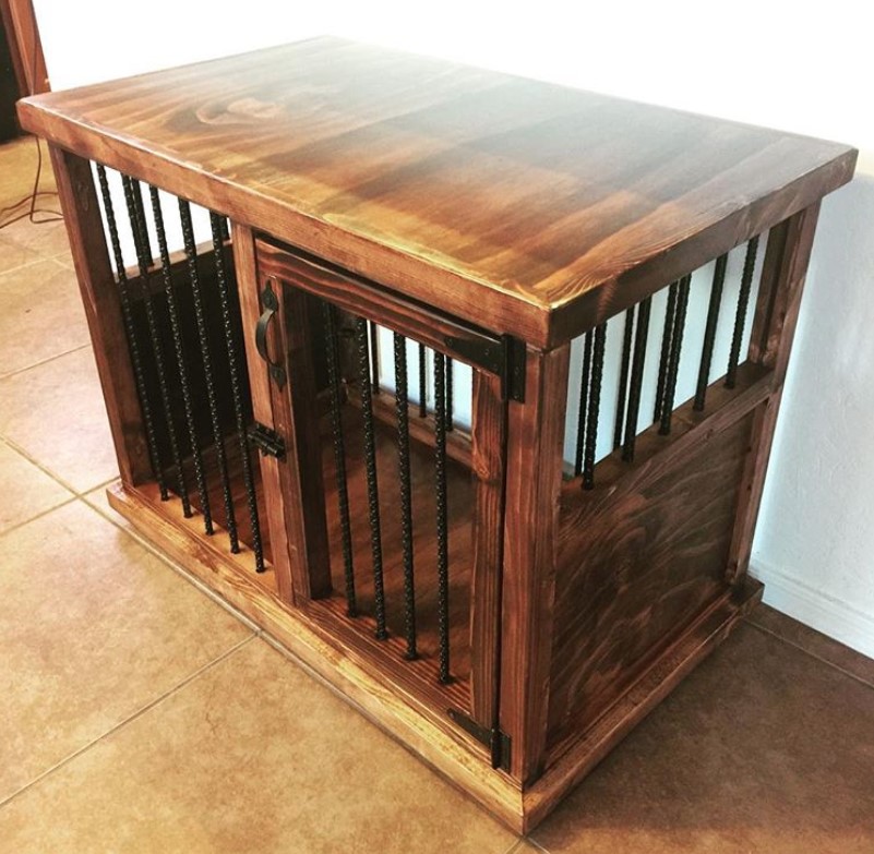 wooden furniture dog crate