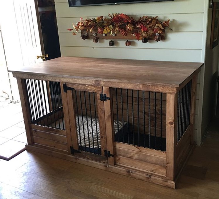 wooden dog crate furniture