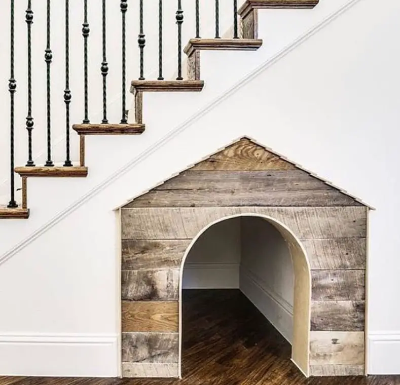 A Dog House under the stairs