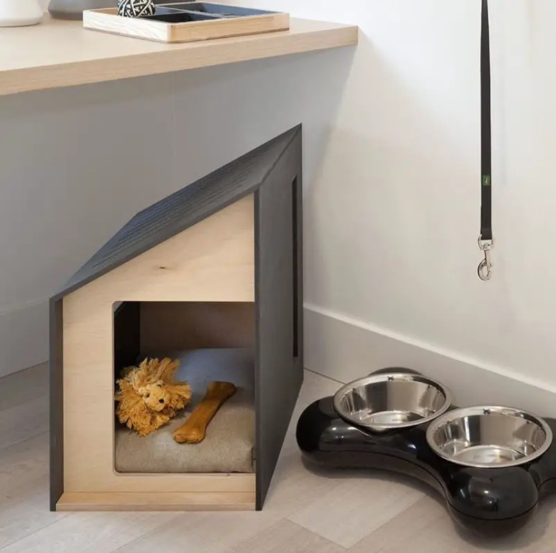 A modern and minimalist dog house