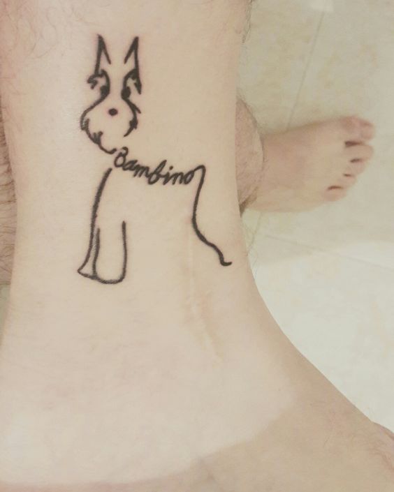 outline of a dog with 