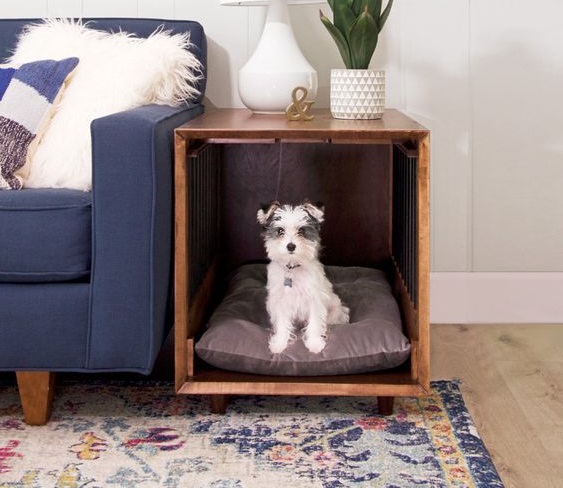 side table dog room in the living room