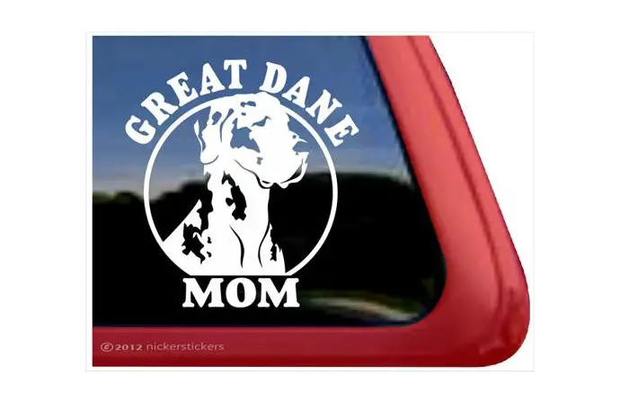 Great Dane Mom Decal Sticker on the car window
