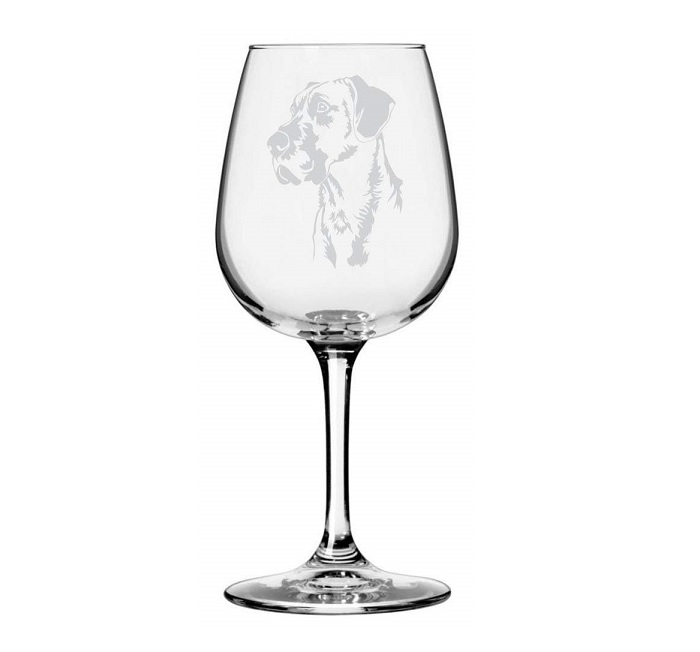 Etched Glass printed with Great Danes' sideview face