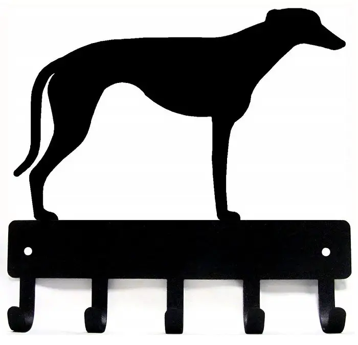 A Greyhound key rack and dog leash hanger