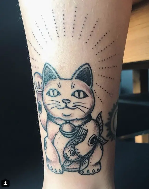 30 Best Lucky Cat Tattoo Designs - The Paws
