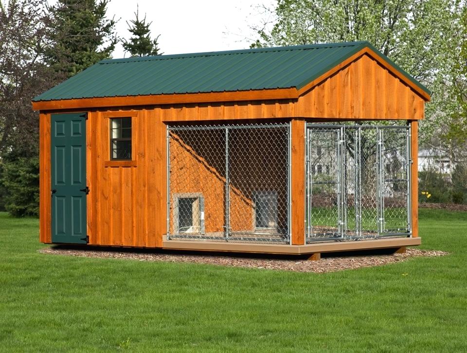 large dog kennel house outdoors