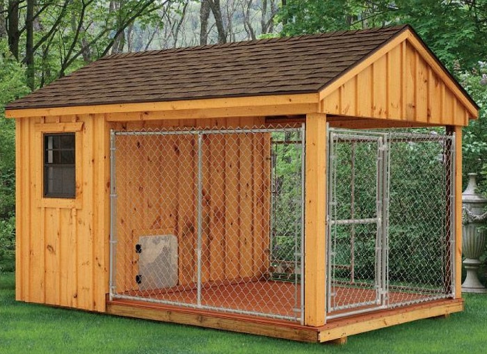 dog kennel wooden house