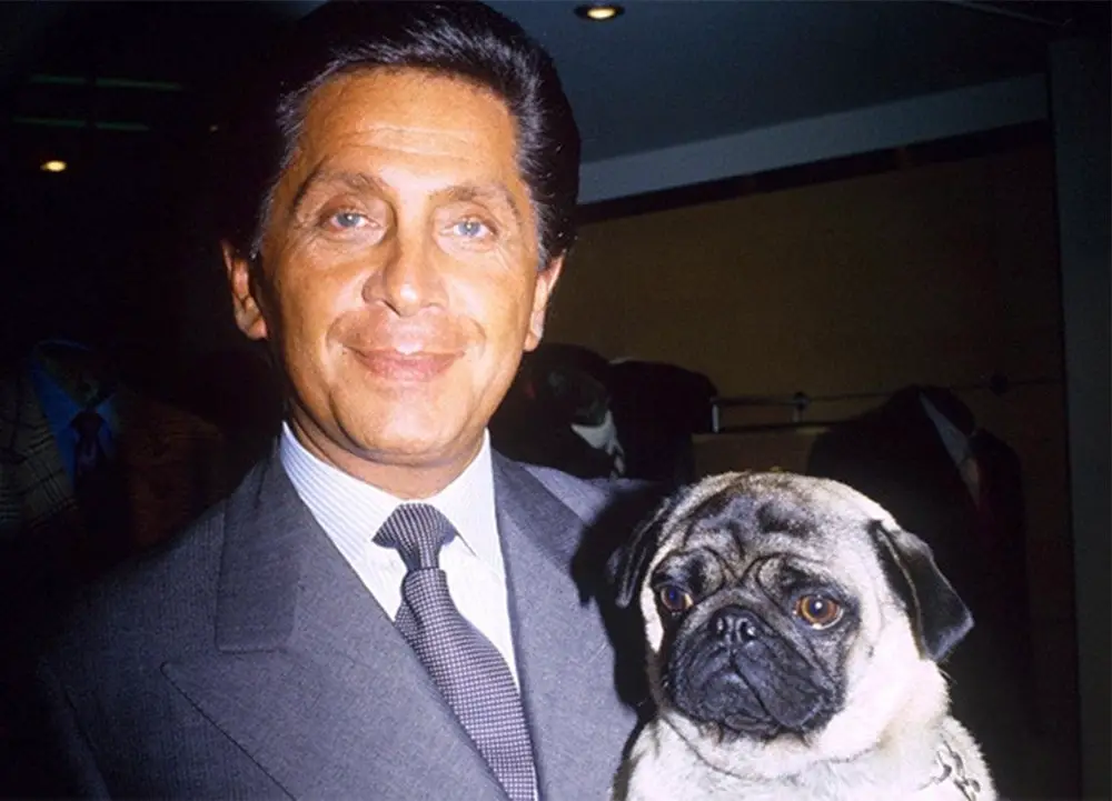 Valentino with his Pug