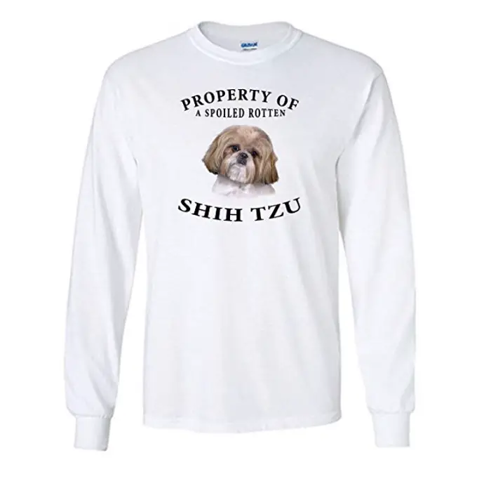 A sweater printed with - Property of spoiled rotten Shih Tzu