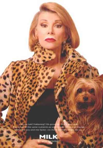 Joan Rivers with her Yorkshire Terrier