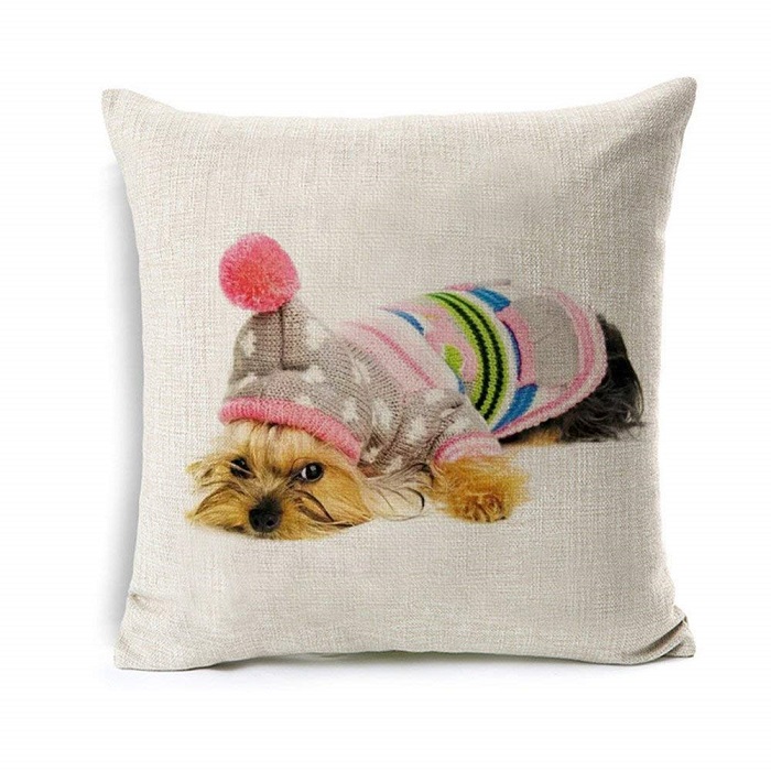 A Yorkshire Terrier pillow cover