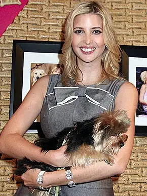 IVANKA TRUMP holding her Yorkshire Terrier