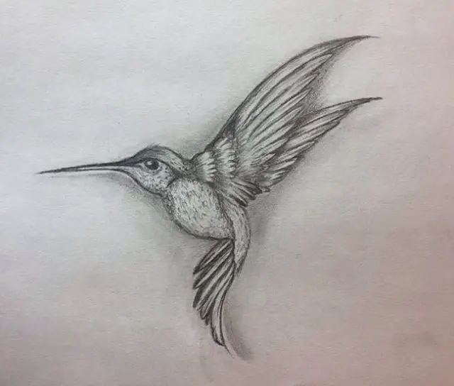 3D Small Hummingbird Tattoo