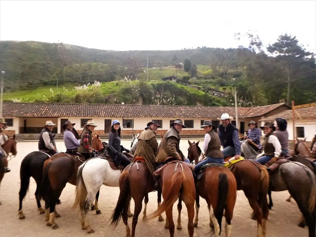 group of people riding their Horses