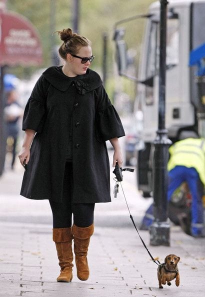  Adele and her dachshund dog