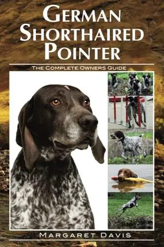 A collage photo of a German Shorthaired Pointer and with title - German Shorthaired Pointer, the complete guide