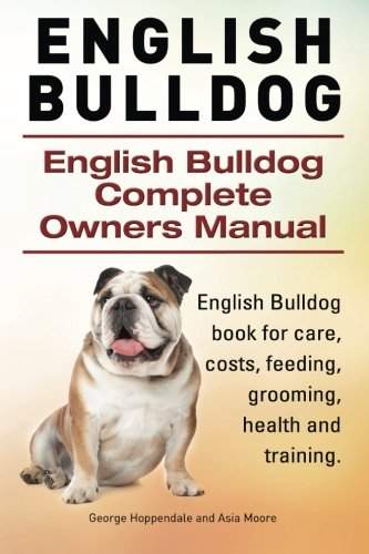 Book cover with the photo of a sitting English Bulldog and titled as 