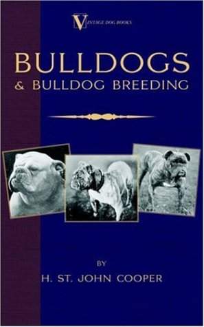 Book cover with a three photos of English Bulldogs and titled as 