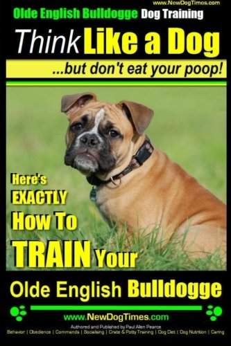 Book cover with a photo of an English Bulldog sitting on the green grass and titled as 