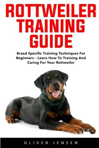 photo of a lying down Rottweiler and with title - Rottweiler Training Guide: Breed Specific Training Techniques For Beginners – Learn How To Train And Care For Your Rottweiler!