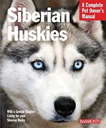 a book cover with the face of a Husky with titles