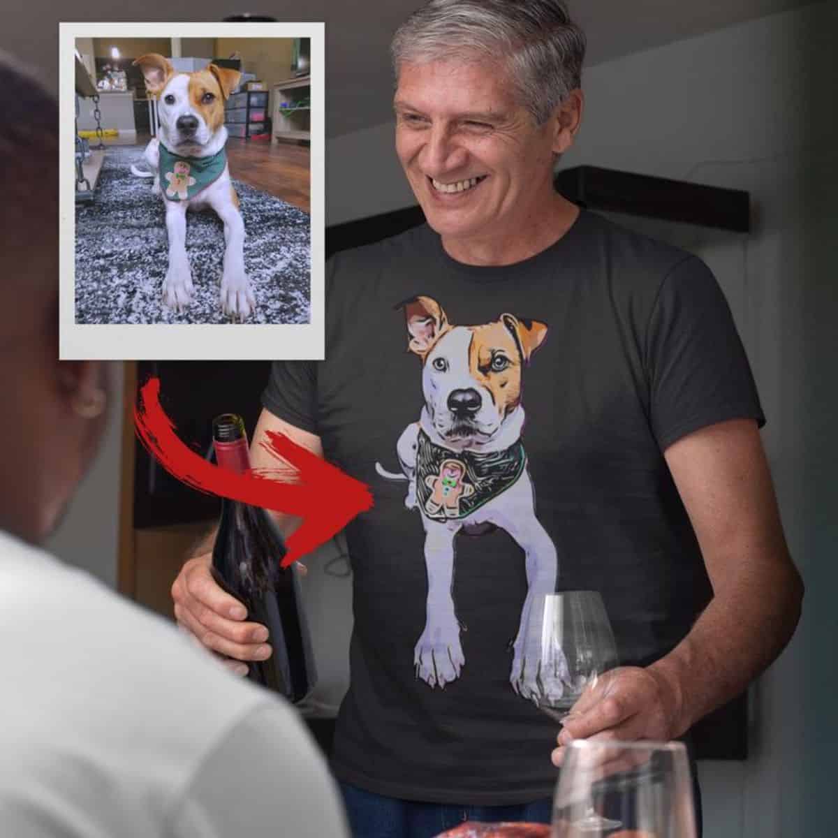 dog drawing printed t-shirt