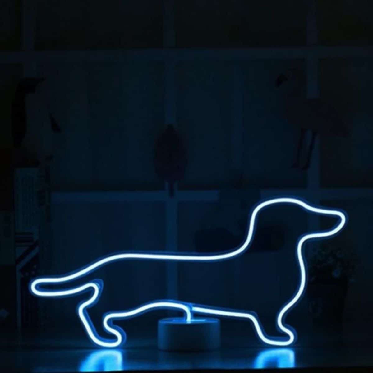 dog neon light 