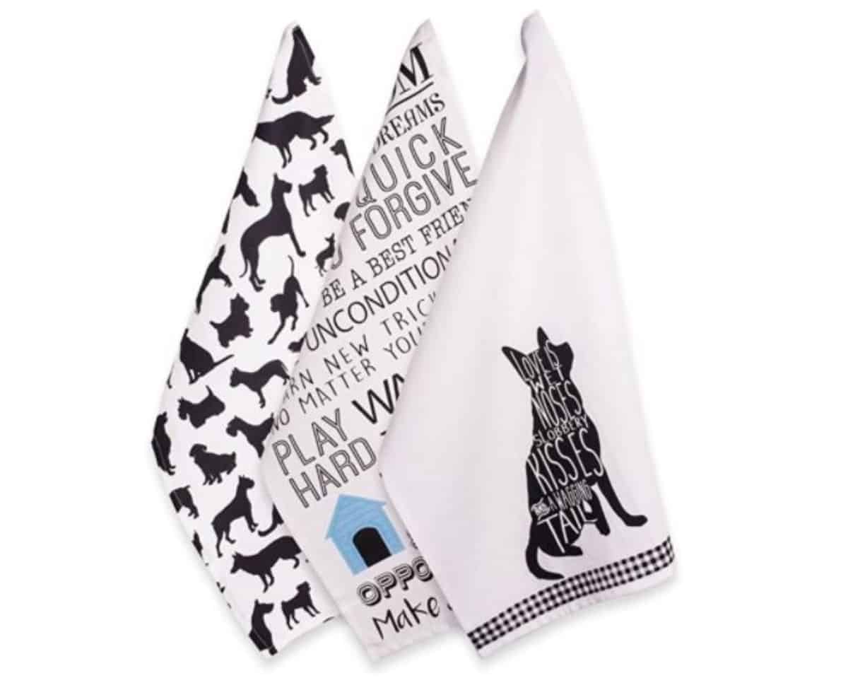 dog print dish towel 